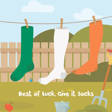 Best Of Luck "Give it Socks" Card
