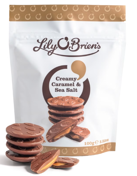 Lily O Briens Creamy Caramel & Sea salt Share Bag 100g