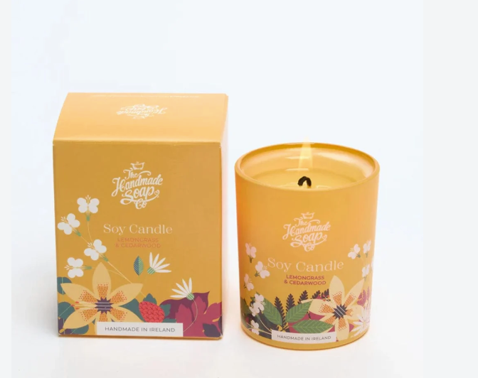 The Handmade Soap Company Soy Candle- Lemongrass & Cedarwood 70g